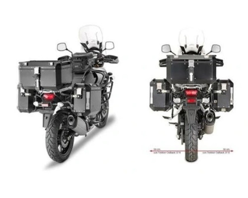Kappa, Стелаж Бічні футляри Monokey Cam Side, для Suzuki DL 1000 V-Strom (2014-2016, 2017-2019), під KFR K'Force Alu, Чорний