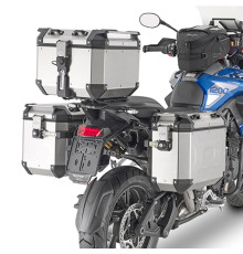 Kappa, Стелаж Бічні футляри Monokey Cam Side, для Triumph Tiger 1200GT, алюмінієвий, сріблястий