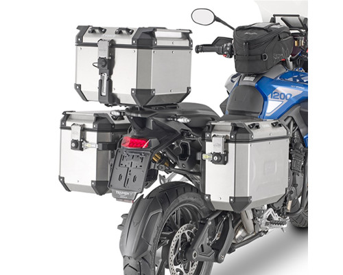 Kappa, Стелаж Бічні футляри Monokey Cam Side, для Triumph Tiger 1200GT, алюмінієвий, сріблястий
