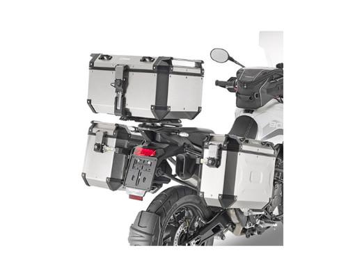 Kappa, Стелаж Бічні футляри Monokey Cam Side, для Triumph Tiger 900 '20-'24, алюмінієвий, сріблястий