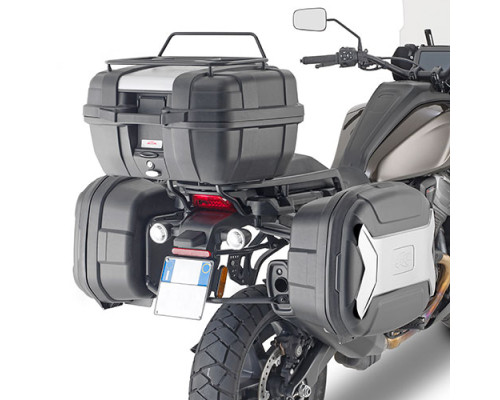 Kappa, Стелаж Бічні футляри Monokey, для Harley-Davidson Pan America 1250 (21), підходить для Kufry Retro-Fit K-Venture Alu та K'Mission Alu, Чорний