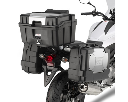 Kappa, Стелаж Бічні футляри Monokey, для HONDA NC 700S/X (12-13), NC 750S/X/DCT (14-15), підходить для Monokey Retro-Fit K-Venture Alu та K'Mission Alu, Чорний