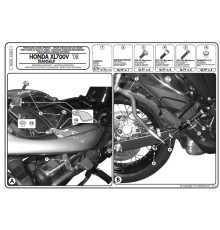 Kappa, Стелаж Бічні футляри Monokey, для HONDA XL 700V Transalp (08-13), під Monokey K'Mission Alu, Чорний