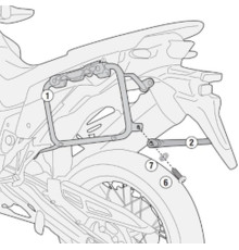 Kappa, Стелаж Бічні футляри Monokey, для HONDA XL 750 Transalp (2023), під Monokey Retro-Fit K-Venture Alu та K'Mission Alu, Чорний
