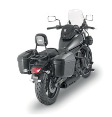 Kappa, Стелаж Бічні футляри Monokey, для Kawasaki Vulcan S 650, 2015-2019, Чорний
