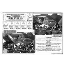 Kappa, Стелаж Бічні футляри Monokey Side, для HONDA CBF 500/600/1000, підходить для K33N K'Road, чорний