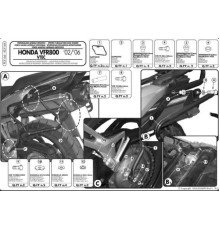 Kappa, Стелаж Бічні футляри Monokey Side, для HONDA VFR 800, під K33N K'Road, Чорний