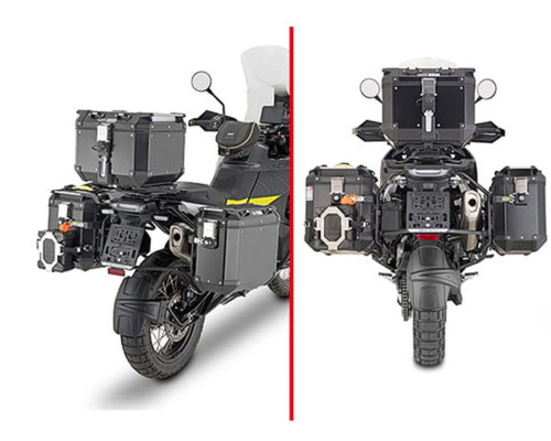 Kappa Стелаж Бічні футляри Monokey Triumph Tiger 1200GT (22-) Алюмінієвий Чорний