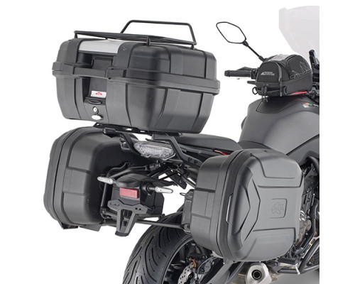 Kappa, Стелаж Бічні футляри Monokey, для YAMAHA Tracer 700 (2020), підходить для Monokey Retro-Fit K-Venture Alu та K'Mission Alu, Чорний
