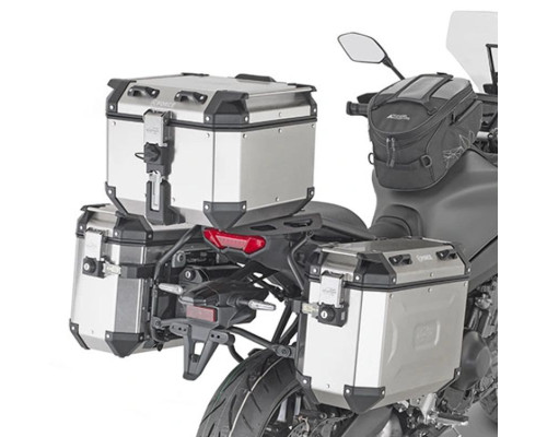 Kappa, Стелаж Бічні футляри Monokey, для YAMAHA Tracer 9 '21, під Monokey Retro-Fit K-Venture Alu та K'Mission Alu, Чорний