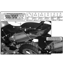 Kappa Стелаж для бічних сумок HONDA CBF 500 '04-'09, CBF 600S/N '04-'09, CBF 1000 '06-'09 чорний