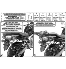 Kappa Стелаж для бічних сумок YAMAHA FZ6 чорний