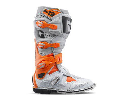 Gaerne SG-12 Мотоботи Крос/Ендуро Білі/Помаранчеві/Сірі Розмір 45