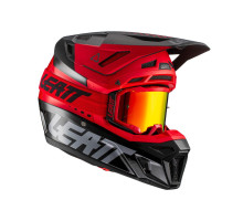 Leatt 8.5 V22 Шолом Мото з Окулярами VelociЗАДНІ5.5 XXL Червоний/Чорний