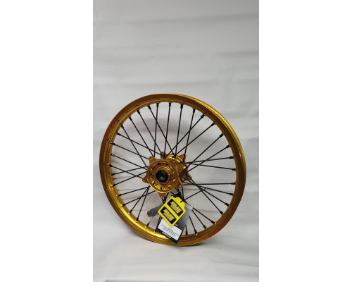 Rex Wheels Excel Комплект Колесо Переднє 21x1.85 YAMAHA XTZ 700 2020 Золота Обід Чорні Спиці Золота Втулка Чорні Ніпелі