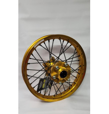 Rex Wheels Excel Комплектне Заднє Колесо 18x2.50 YAMAHA XTZ 700  2020 Золота Обідка Чорні Спиці Золота Втулка Чорні Ніпелі