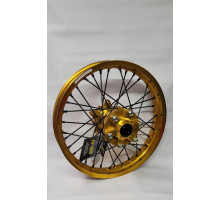 Rex Wheels Excel Комплектне Заднє Колесо 18x2.50 YAMAHA XTZ 700  2020 Золота Обідка Чорні Спиці Золота Втулка Чорні Ніпелі