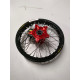 Rex Wheels Excel Комплектне Заднє Колесо 12x1.60 Чорна Обідка Срібні Спиці Червона Маточина KTM SX 65 '16- Husqvarna TC65 '17