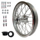 Rex Wheels Excel Колесо заднє комплектне 18 дюймів 18-2,15 YAMAHA YZF 250/450 '09- срібна обіддя срібна маточина срібні спиці срібні ніпелі