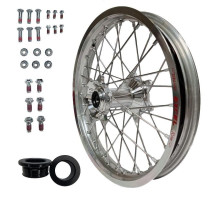 Rex Wheels Excel Колесо заднє комплектне 18 дюймів 18-2,15 YAMAHA YZF 250/450 '09- срібна обіддя срібна маточина срібні спиці срібні ніпелі
