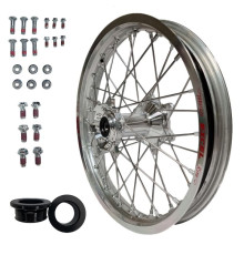 Rex Wheels Excel Колесо заднє комплектне 18 дюймів 18-2,15 YAMAHA YZF 250/450 '09- срібна обіддя срібна маточина срібні спиці срібні ніпелі
