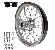 Rex Wheels Excel Комплектне Заднє Колесо 18 дюймів 18-2,15 HONDA CRF 250 '14-'22 450 '13-'22 Срібна Обід Срібна Маточина Срібні Спиці Срібні Ніпелі