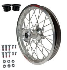 Rex Wheels Excel Комплектне Заднє Колесо 18 дюймів 18-2,15 HONDA CRF 250 '14-'22 450 '13-'22 Срібна Обід Срібна Маточина Срібні Спиці Срібні Ніпелі