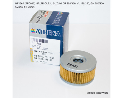 Athena FFC042 фільтр оливи для мотоцикла Suzuki DR 250/350, VL 125/250, GN 250/400, GZ 250 чорний