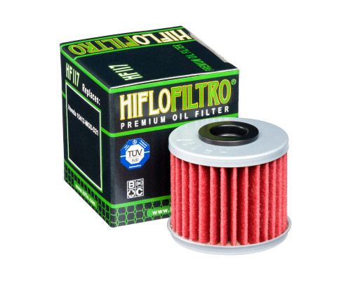 Hiflo HF117 Фільтр оливи для HONDA NC700S DCT 12-14, 750S/X DCT 14-23, 750 Integra DCT 14-20, CRF1000/1100 Africa Twin DCT 16-24 чорний