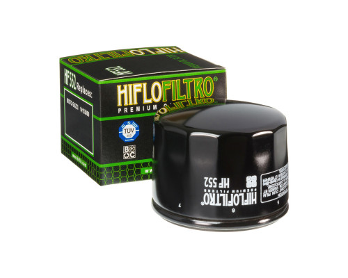 Hiflo HF552 Фільтр оливи для Moto Guzzi, висока ефективність, чорний