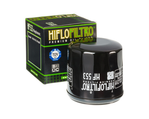 Hiflo HF 553 Фільтр оливи для мотоцикла Benelli, висока ефективність, 50 мл, чорний