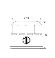 Miw Meiwa 2024/03 Фільтр оливи BMW G 310 R/GS 2017-2022 OEM 11428562889 Чорний