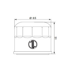 Miw Meiwa 2024/03 Фільтр оливи BMW G 310 R/GS 2017-2022 OEM 11428562889 Чорний