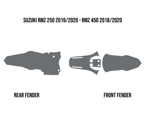 Twin Air Mud Deflector Foam для Suzuki RMZ 250 '19-21', RMZ 450 '18-21', протибрудна наклейка