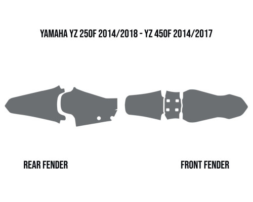 Twin Air Mud Deflector Foam YAMAHA YZ 250F 2014-2018 YZ 450F 2014-2018 Протибрудна Наклейка