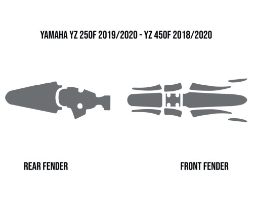 Twin Air Mud Deflector Foam YAMAHA YZ 250F '19-22', YZ 450F '18-21', Протибрудна наклейка, Чорний