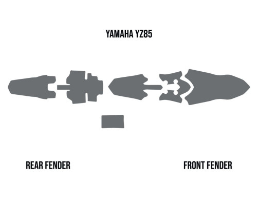 Twin Air Mud Deflector Foam YAMAHA YZ 85 2015-2022 Захисна Наклейка Проти Бруду Чорний