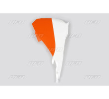 UFO, SX 85, кришка фільтра повітря, KTM 2013-2017, ліва, білий/помаранчевий
