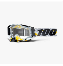 100 PROCENT Racecraft 2 Гоглі Прозора Лінза Білий/Сірий/Чорний/Жовтий