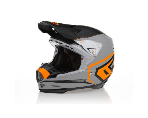 6D Helmets ATR-2 Delta Крос/Ендуро Шолом Неон Помаранчевий Чорний/Сірий/Помаранчевий Розмір M (57-58 см)