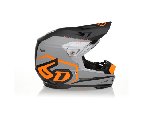 6D Helmets ATR-2 Delta Крос/Ендуро Шолом Неон Помаранчевий Чорний/Сірий/Помаранчевий Розмір M (57-58 см)