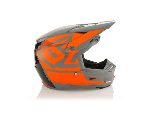 6D Helmets ATR-3 Hex Крос/Ендуро Шолом Глянцевий Неоновий Помаранчевий Сірий/Помаранчевий/Чорний Розмір S (55-56 см)