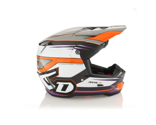 6D Helmets ATR-3 Крос/Ендуро Шолом Hyper Gloss Неон Помаранчевий/Фіолетовий Розмір M (57-58 см) Чорний/Білий/Помаранчевий/Фіолетовий