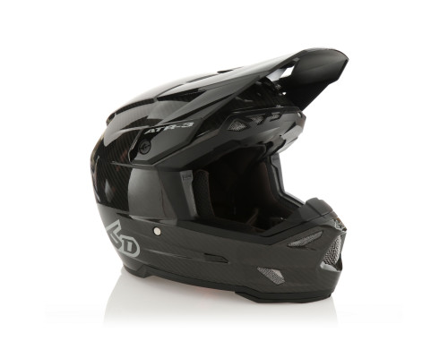 6D Helmets ATR-3 Крос/Ендуро Шолом Solid Глянцевий Чорний/Сірий Розмір L (58-59 см)