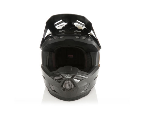 6D Helmets ATR-3 Крос/Ендуро Шолом Solid Глянцевий Чорний/Сірий Розмір L (58-59 см)