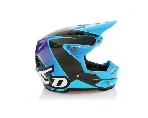 6D Helmets ATR-3 Шолом Крос/Ендуро, Wave, Розмір XS (53-54 см), Синій/Чорний/Фіолетовий