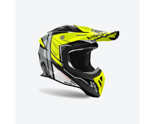 Airoh Aviator Ace 2 Шолом Крос/Ендуро/ATV/Quad Чорний/Сірий/Жовтий Флуо Розмір XL