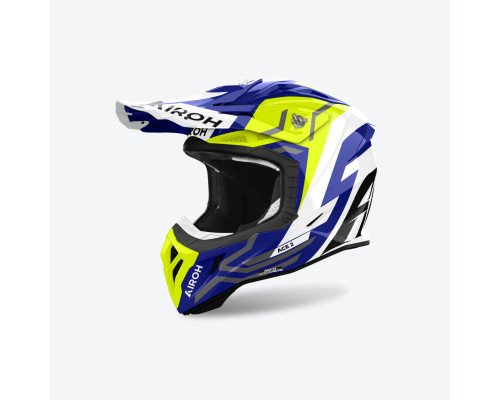 Airoh Aviator Ace 2 Шолом Крос/Ендуро/ATV/Quad Жовтий Глянець Розмір XL Колір Синій/Жовтий Флуо/Білий