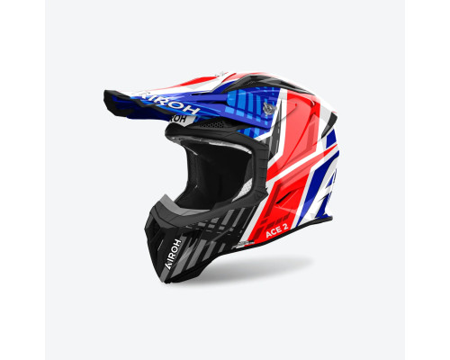Airoh Aviator Ace 2 Шолом Крос/Ендуро/ATV/Quad Білий/Синій/Червоний Розмір S