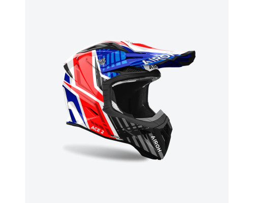 Airoh Aviator Ace 2 Шолом Крос/Ендуро/ATV/Quad Білий/Синій/Червоний Розмір S